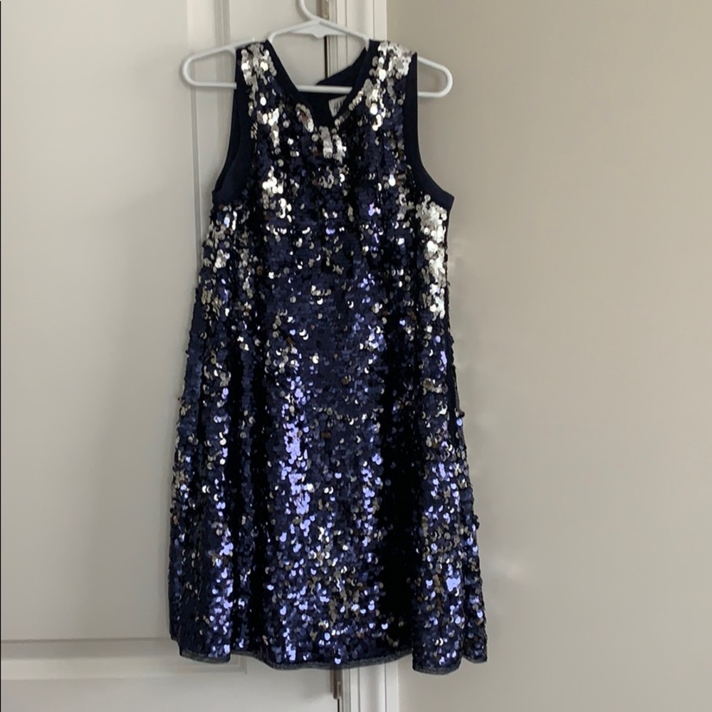 H&M navy/silver flip dress size 8-9